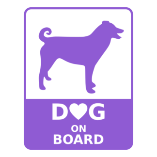 Dog On Board Decal (Lavender)